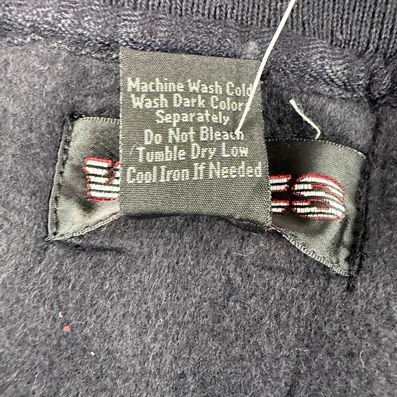 Vintage Y2K Vibes Black V Neck‎ Striped Trim Jersey Vest Size XL - NEW - Picture 6 of 7